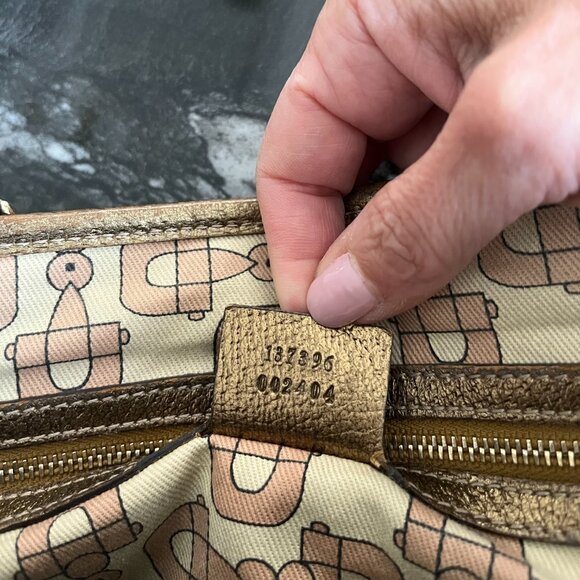 Gucci Purse + Wallet Set: Monogram Jolicoeur Pink Gold Tote & Heart Clasp Wallet - Picture 8 of 16